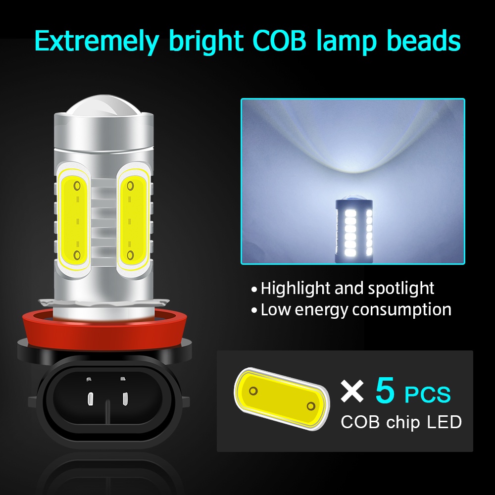 1 Đèn Pha LED Canbus H1 H3 H4 H7 H8 H9 H16 9005 HB3 9006 HB4 880 881 P13W H11 Chuyên Dụng Cho Xe Hơi Xe Máy