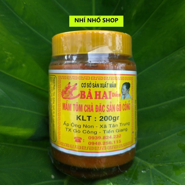 MẮM TÔM CHÀ BÀ HAI GÒ CÔNG (HỦ 200 - 250G/HỦ)