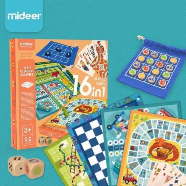 Đồ chơi cờ thông minh - 16 in 1 Mideer Classic game 16in1 cho bé 5+ Toygarden