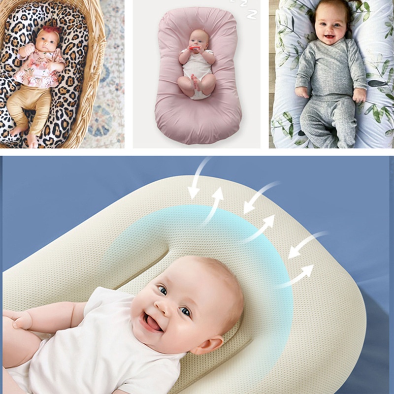 Giường Ngủ Di Động Bằng Vải Cotton Cho Bé Sơ Sinh