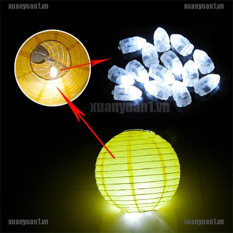 Set 10 bóng đèn led trắng cho lồng đèn giấy