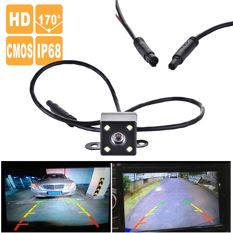 1 Bộ Camera Lùi Xe Góc Rộng 170 Độ 5 Pin Chống Nước Hỗ Trợ Quay Ban Đêm Cho Xe Hơi