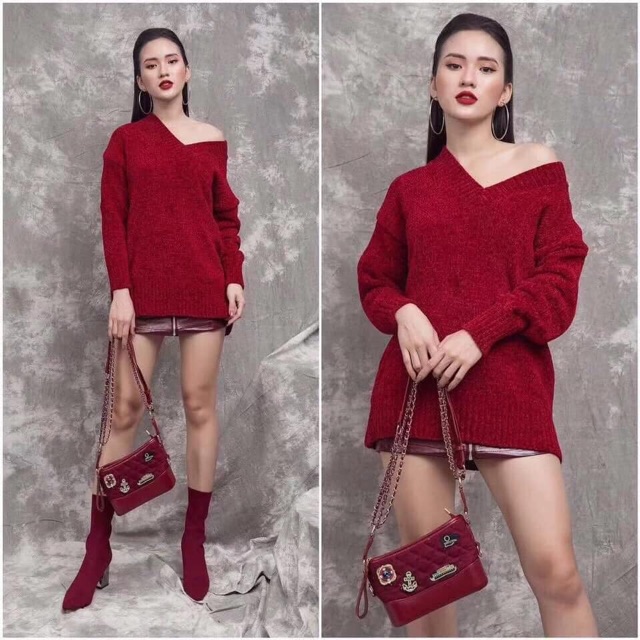 🧣❄️🧣PHẢI NÓI LÀ HÀNG THU ĐÔNG NĂM NAY QUÁ LÀ ƯNG Ý LUÔN ☺️☺️☺️ ❌❌❌ÁO LEN NHUNG CỔ V❌❌❌ 👑 Áo len - must have thu đông