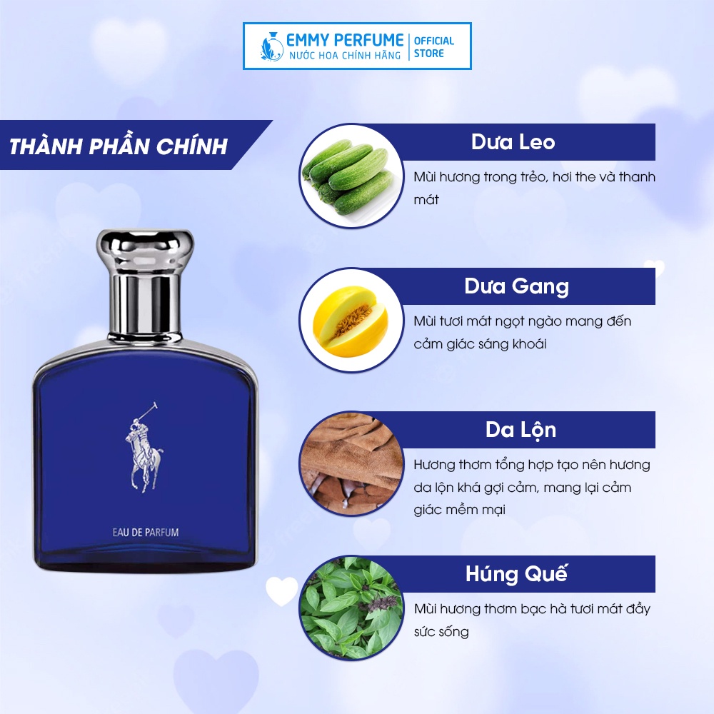 Nước hoa nam Polo blue black - Dầu thơm nam tính, hương thơm sang trọng đẳng cấp - EmmyPer