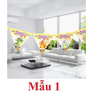 Băng rôn tam giác HappyBirthDay trang trí sinh nhật T3S25.8-2019