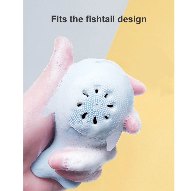 Cọ Rửa Mặt Silicone Hình Cá Voi Nhỏ Xinh Chăm Sóc Da