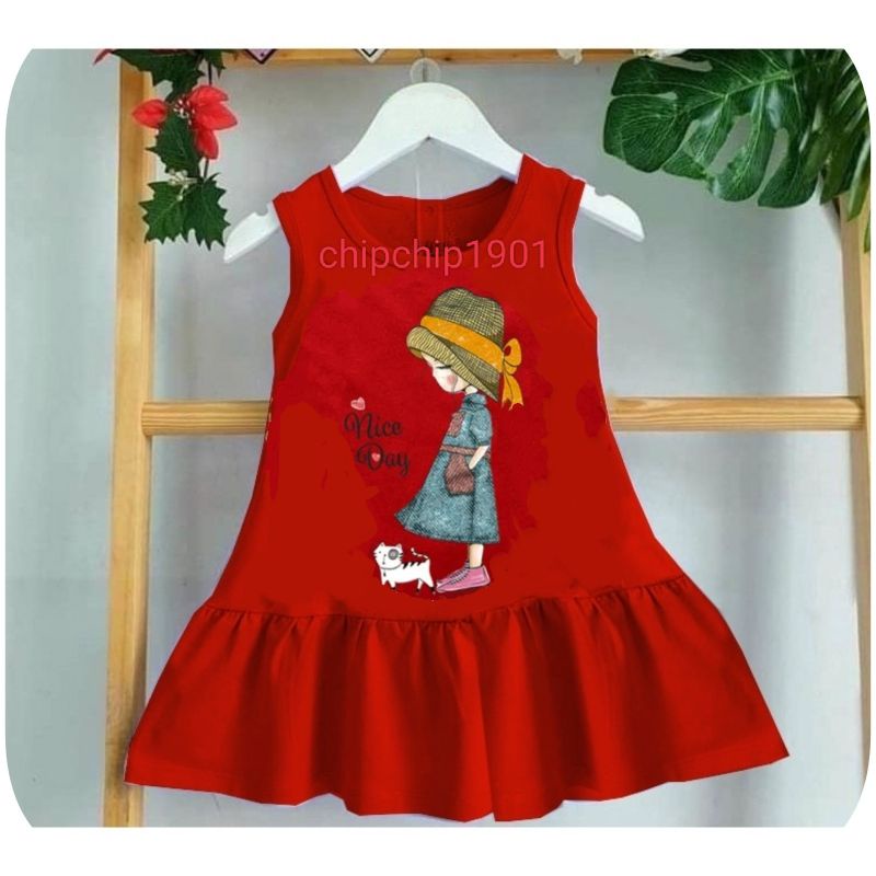 Váy Carter.r Chất Cotton Dày Dặn Size Nhỡ Hàng Cho Bé Gái