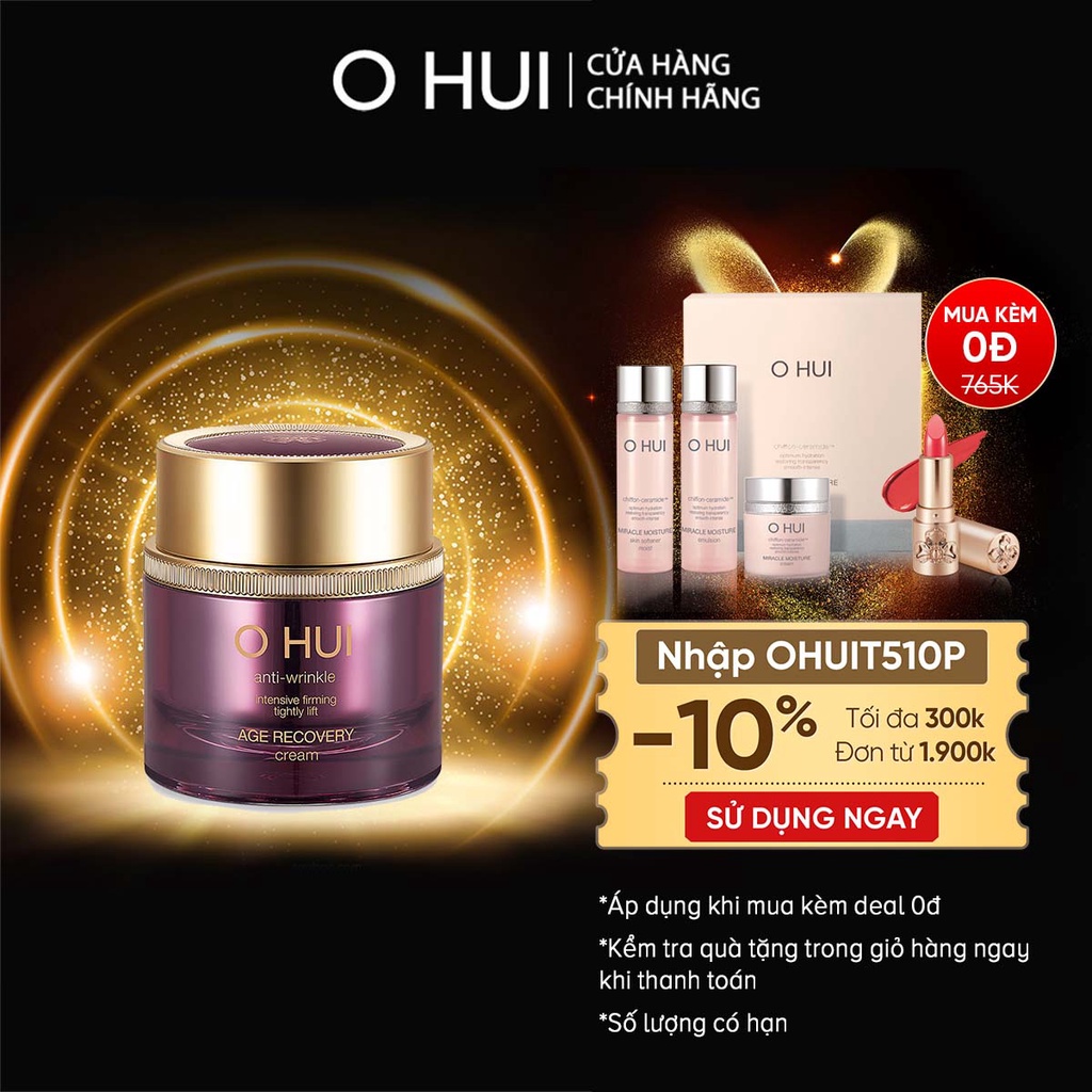 [Mã COSLUX04 giảm 120K]Kem dưỡng collagen tăng cường đàn hồi da OHUI Age Recovery Cream 50ml