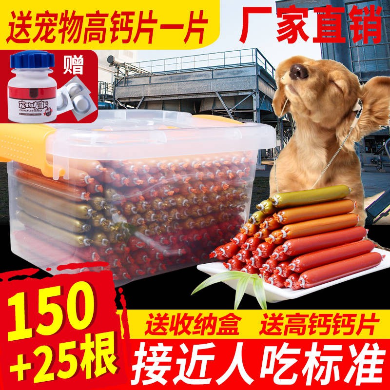 Dog Ham Xúc xích Pet Xúc xích Full Box Bán buôn Danh mục Snack Teddy Đào tạo Phần thưởng Gold Filling Canxi Chó con