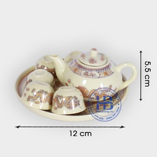 Bộ ấm chén thờ Vàng bé