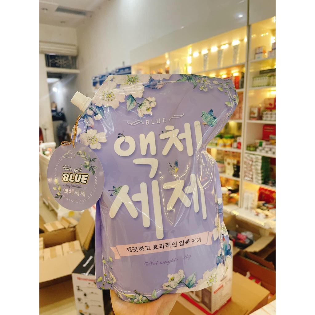 Nước giặt Blue ♥️FREE SHIP ♥️ 2000 ml hương Thảo Mộc sản xuất theo công nghệ Hàn Quốc an toàn cho gia đình bạn