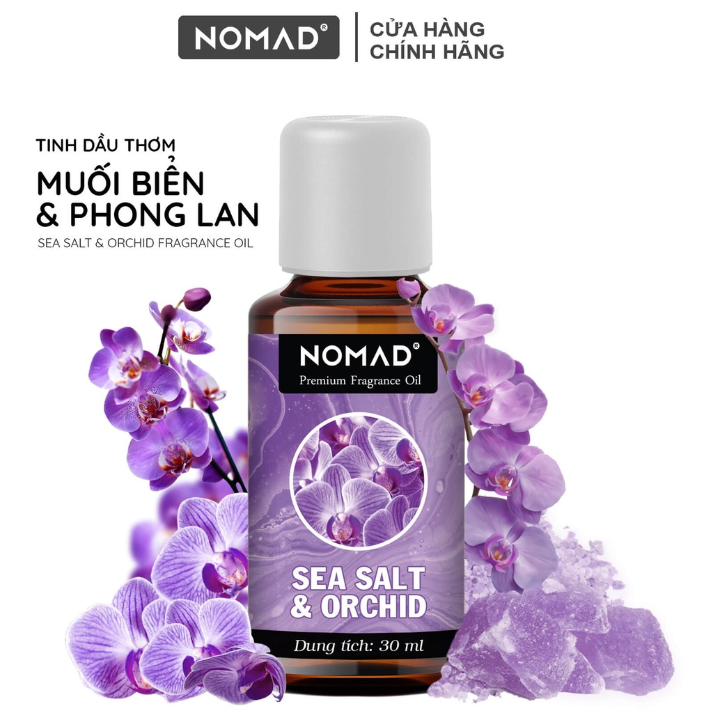 Tinh Dầu Thơm Cao Cấp Nomad Mùi Muối Biển & Phong Lan Nomad Premium Fragrance Oil Sea Salt & Orchid 10/30ml