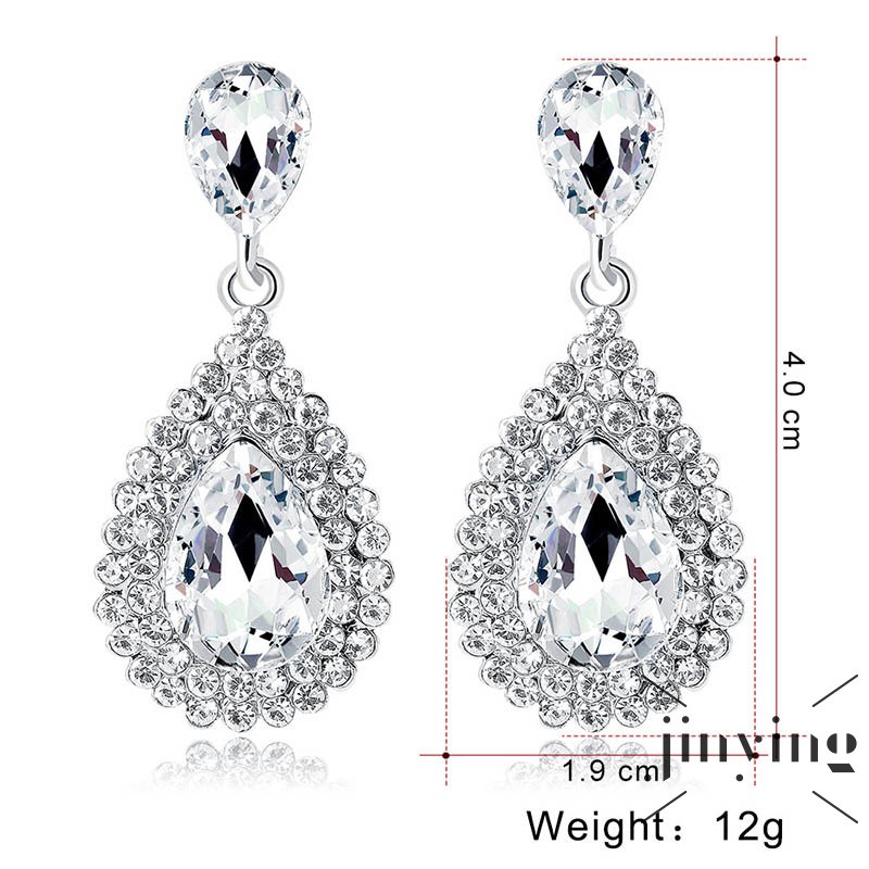 GETNOIVAS Bông tai giọt nước kiểu dáng thời trang phong cách Hàn Quốc dành cho nữ