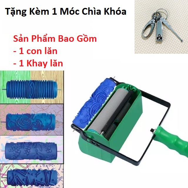 Bộ lăn sơn trang trí tường ( Tặng Móc Chìa Khóa )