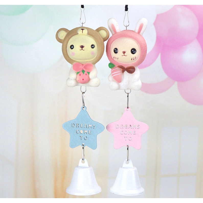 Chuông gió THỎ CÀ RỐT trang trí siêu dễ thương