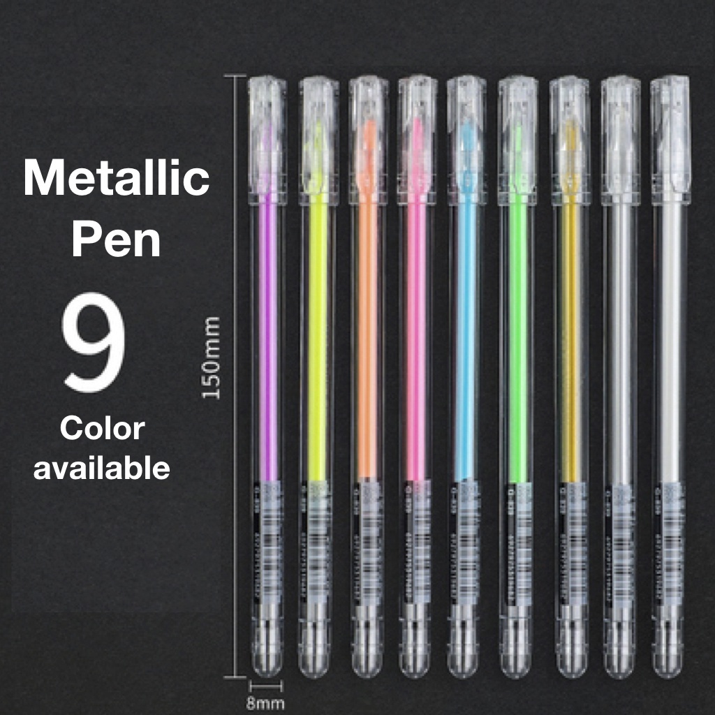 Set 9 Bút Màu Đen 0.6mm Vẽ Graffiti Chống Thấm Nước