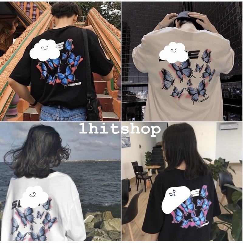 [Mã 33FASHIONSALE giảm 12% đơn 99K] Áo Thun S.W.E BƯỚM Ulzzang Unisex 1hitshop