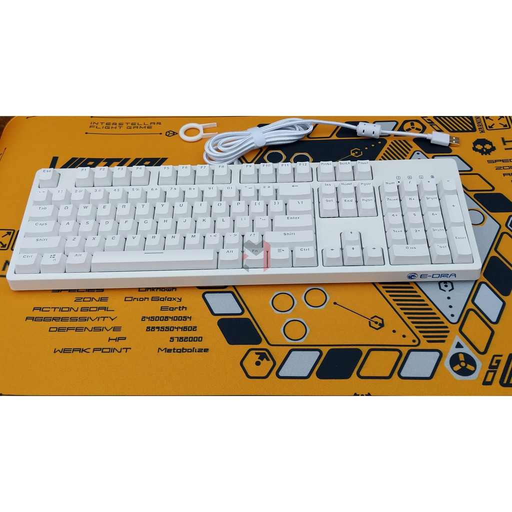 Bàn phím cơ E-Dra EK3104 White Ice