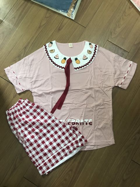 Bộ đùi nữ-Bộ mặc nhà cổ sen chất COTTON 100% thông thoáng và mát mẻ ngày hè:Full size | BigBuy360 - bigbuy360.vn