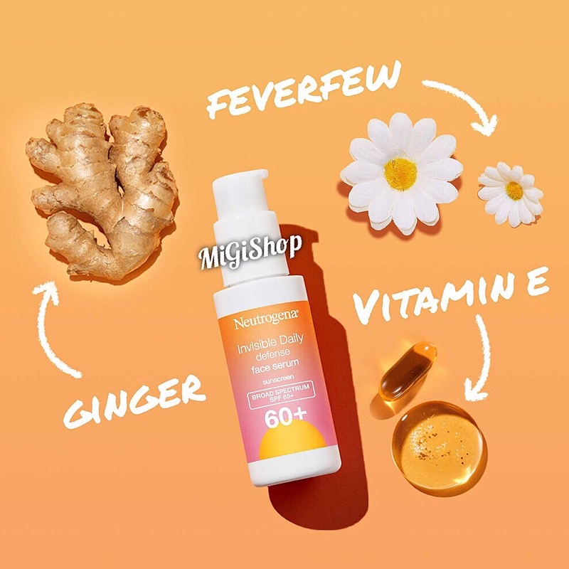 Tinh Chất Chống Nắng Cho Da Mặt Neutrogena Invisible Daily Defense Face Serum Sunscreen SPF60+ 50ml