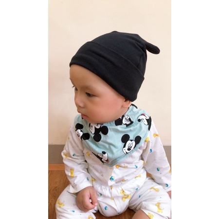 Yếm cotton cho bé trai hình mickey