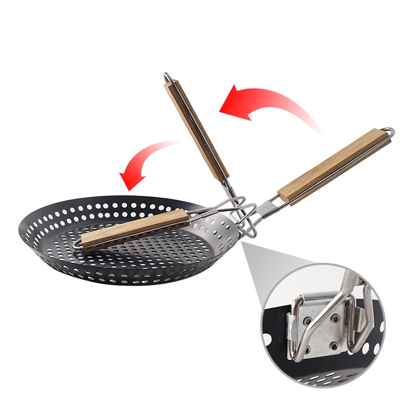 Chảo Nướng Ngoài Trời, Chảo Nướng Than BBQ Tiện Dụng Làm Bếp.