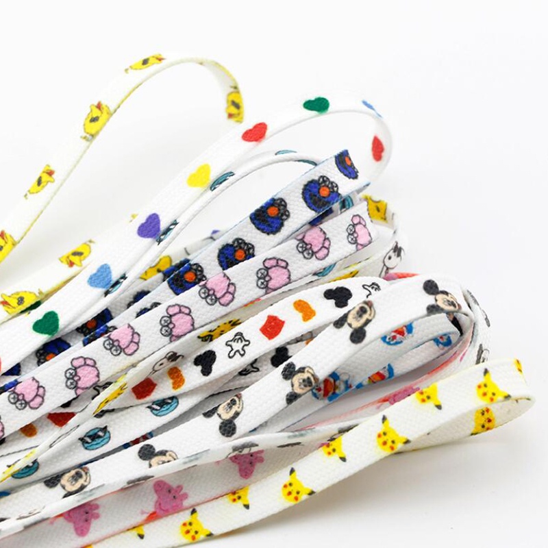 Dây Giày Thể Thao Đế Bằng In Họa Tiết Graffiti Hoạt Hình Thời Trang