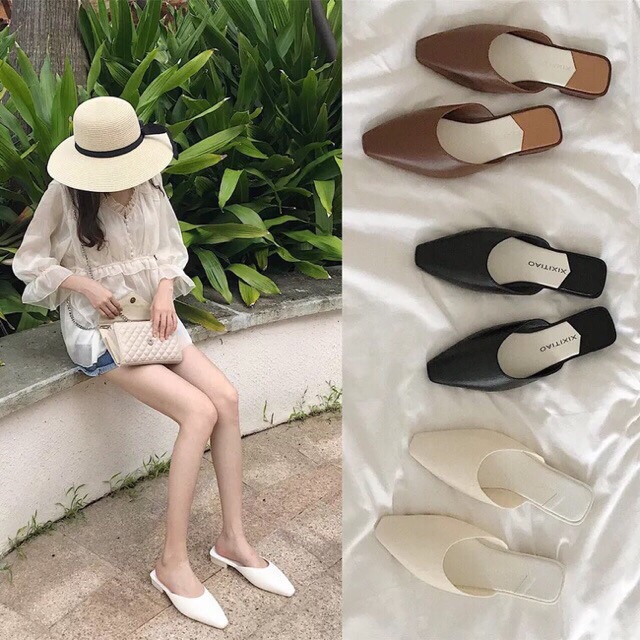 Dép Sục Nhựa Mules XiXiTAO Hot Trend - Hàng Loại 1