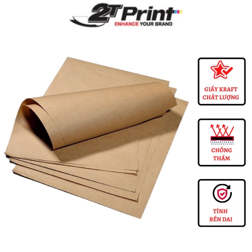 51x72cm Combo 200 tờ Giấy kraft, giấy xi măng gói hàng không mùi, dai, bền màu 2Tprint