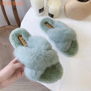 Dép bông đi trong nhà đế bằng chống trượt giữ ấm cao cấp thời trang cho nữ