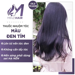 Thuốc Nhuộm Tóc Màu Đen Tím | Lên Từ Nền Đen | Không Tẩy Tóc - Minzihair