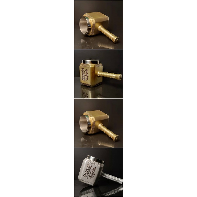 Thor Cốc Uống Bia Bằng Thép Không Gỉ Hình Búa thor