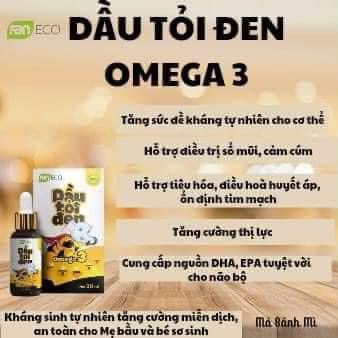 TINH DẦU TỎI ĐEN OMEGA 3 FANECO 30ml - HỖ TRỢ TĂNG CƯỜNG ĐỀ KHÁNG BỔ SUNG OMEGA 3