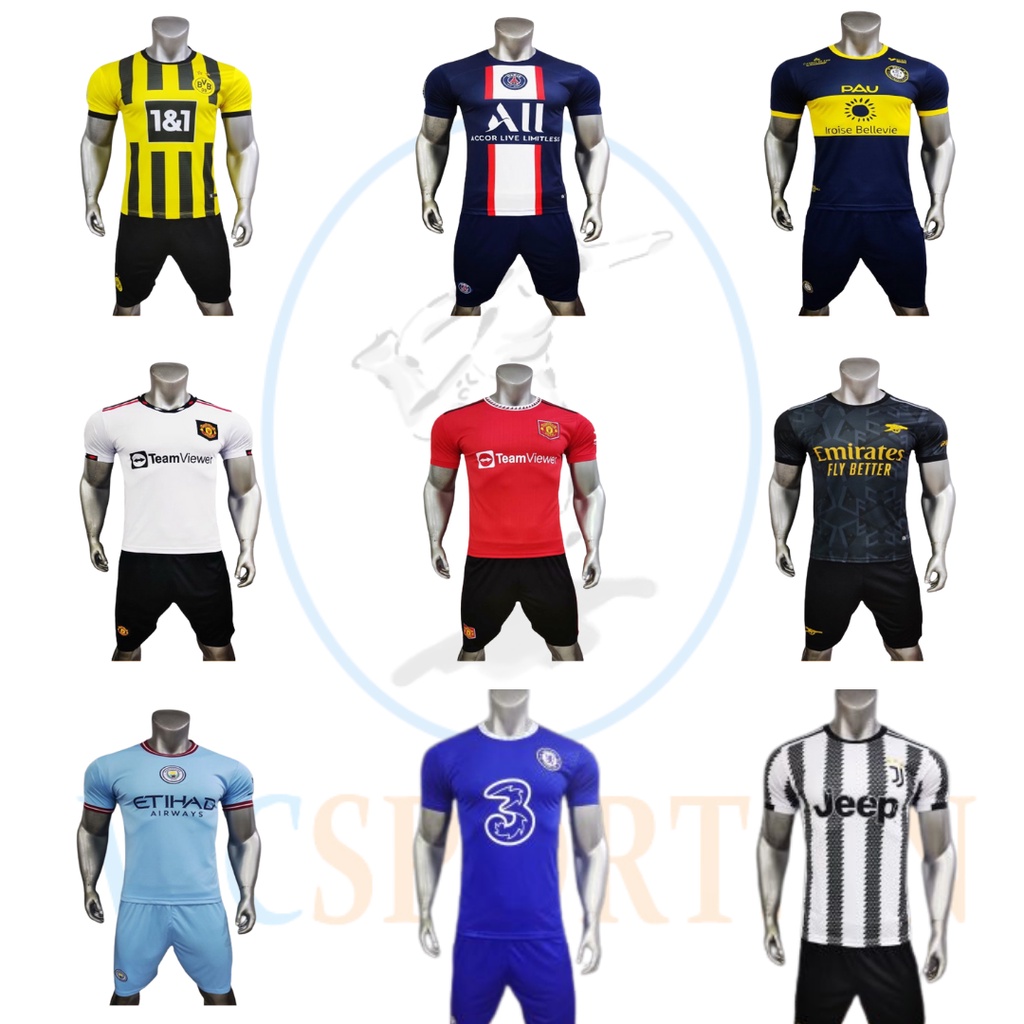 Quần Áo Đá Bóng Câu Lạc Bộ, Áo Đá Banh CLB Mới Nhất 2022-2023 Thun Lạnh Cao Cấp - Vicsport