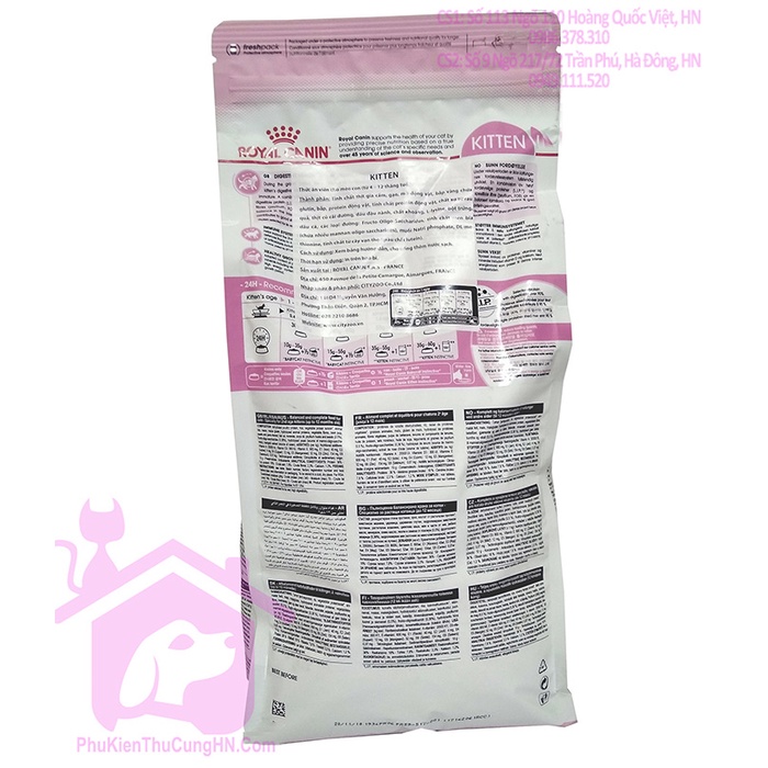 Thức ăn cho mèo, Hạt Royal Canin mèo con Kitten 36 tải 10kg - Phụ kiện thú cưng Hà Nội