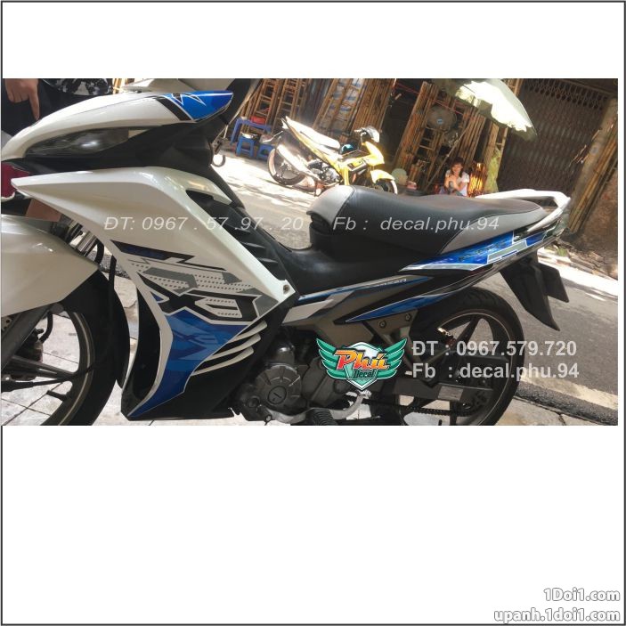 Tem rời exciter 135 Xanh Trắng (B)
