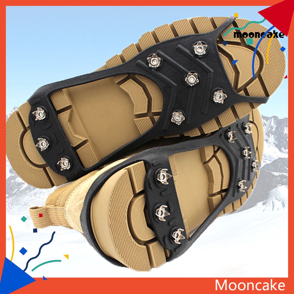 1 Cặp Vỏ Bọc Giày Leo Núi Chống Trượt Hình Số 8 Chất Liệu Mềm Mại Co Giãn