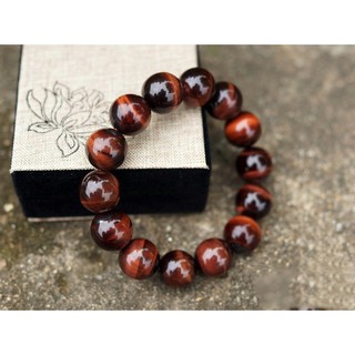 Vòng tay nam nữ Phong thủy đỏ tự nhiên Mệnh Thổ, Hỏa may mắn, bình an - Đủ size 8, 10, 12, 14, 16 ly (mm)