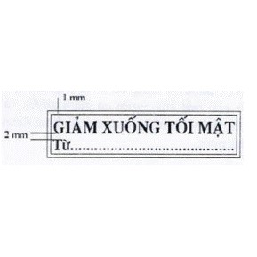 Con dấu &quot;GIẢM XUỐNG TỐI MẬT&quot; (Chuẩn thông tư 24 Bộ Công An)