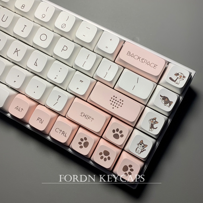 141 phím mèo keycap XDA Profile PBT Dye Sub bàn phím cơ keycap
