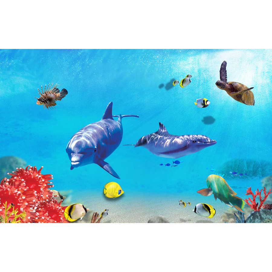 Tranh Dán Tường Đại Dương 3D Nhiều Kích Thước