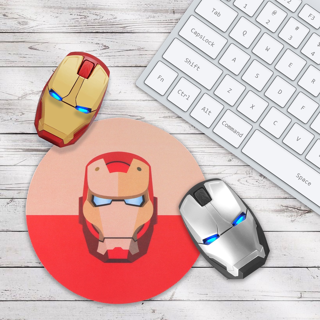 Chuột không dây Iron Man quang học chuột chơi game có thể điều chỉnh DPI yên lặng chuột công thái học thích hợp cho máy tính xách tay PC