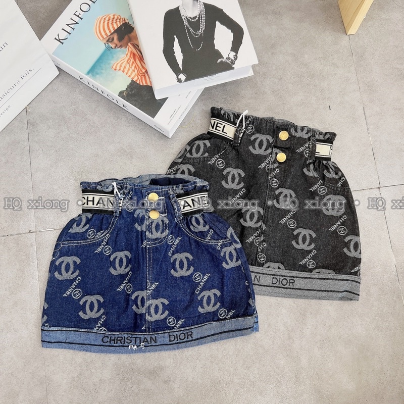 Váy bò theo trend mới cho bé gái bên trong có quần