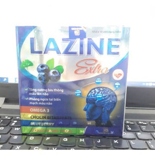 [CHÍNH HÃNG] Hoạt huyết dưỡng não thảo dược  Lazine Extra Hộp 100 Viên - Tăng Cường Máu Lên Não Cao Cấp