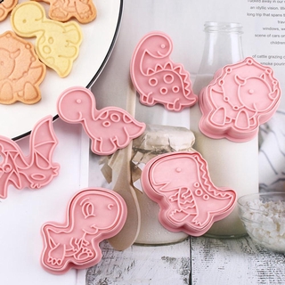 Set 6 Khuôn Cắt Bánh Quy Hình Khủng Long 3d