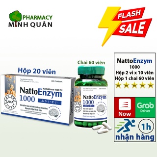 Viên uống NattoEnzym 1000 ⚡Chính Hãng⚡Hỗ trợ ngăn ngừa tai biến mạch máu não,làm tan cục máu đông_MINH QUÂN