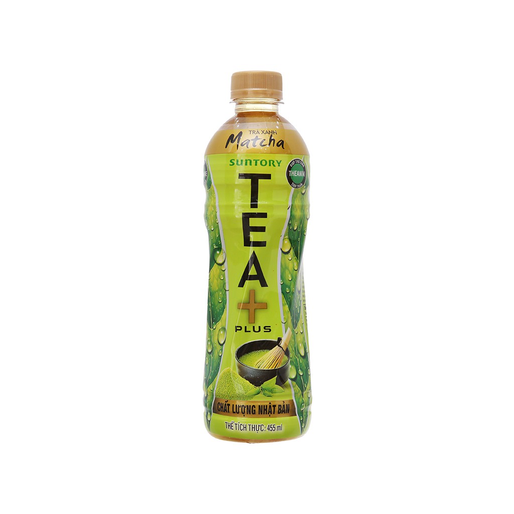 Thùng 4 lôc (24 chai) trà xanh matcha Tea Plus 455ml