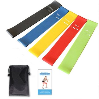 Dây đàn hồi kháng lực 5 cấp độ tập gym và yoga Greennetworks