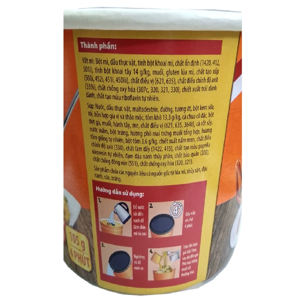 Mì trộn Omachi xốt tôm phô mai trứng muối hộp 105g | BigBuy360 - bigbuy360.vn