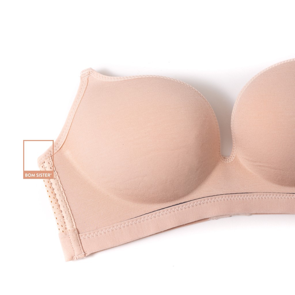 Áo lót mút mỏng cotton pha không gọng thoải mái màu trơn nâng ngực tự nhiên BOM SISTER A9539 | BigBuy360 - bigbuy360.vn